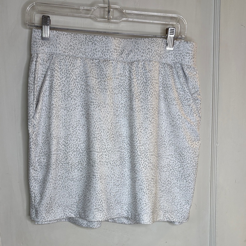 Dunning Gray Speckled White Patterned Skirt Skort Small